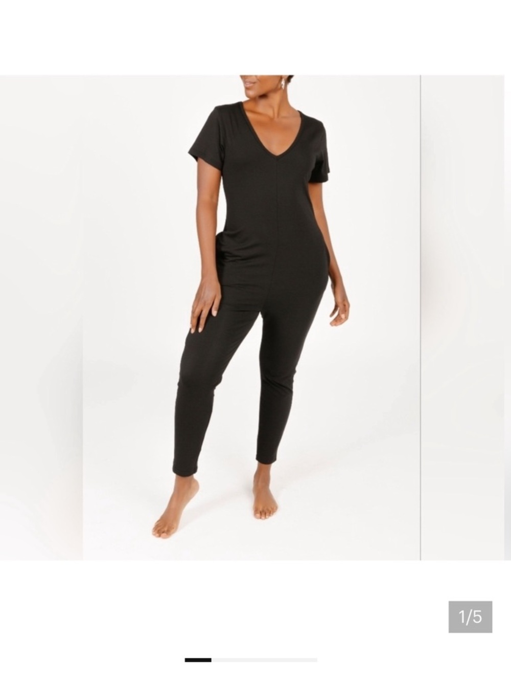Smash + Tess Black V-Neck Sunday Romper